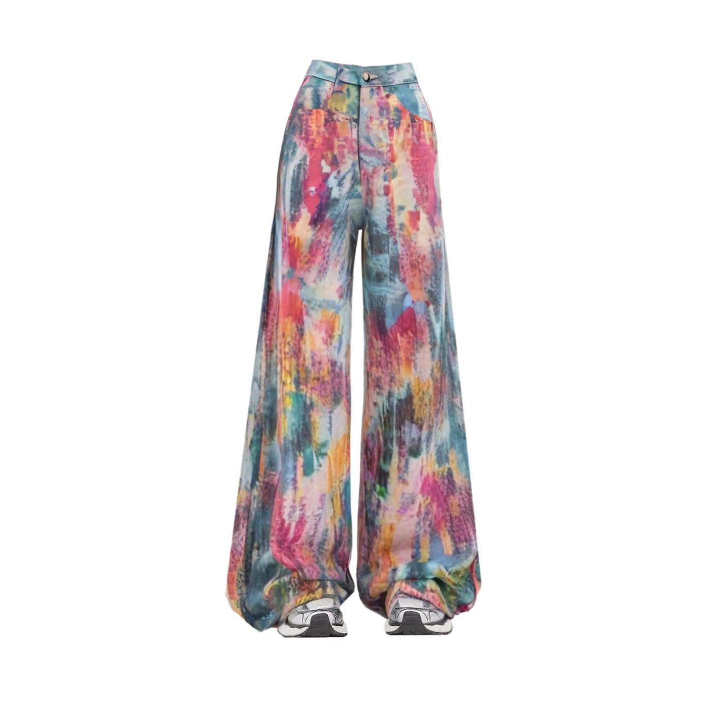 Women's Splash-ink Palette Dopamine Color Jeans