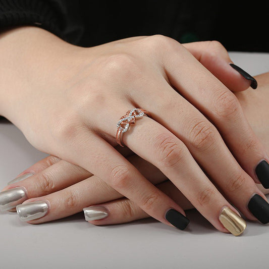 Marcatsa Anchor Rope Double Color Cubic Zirconia Rings