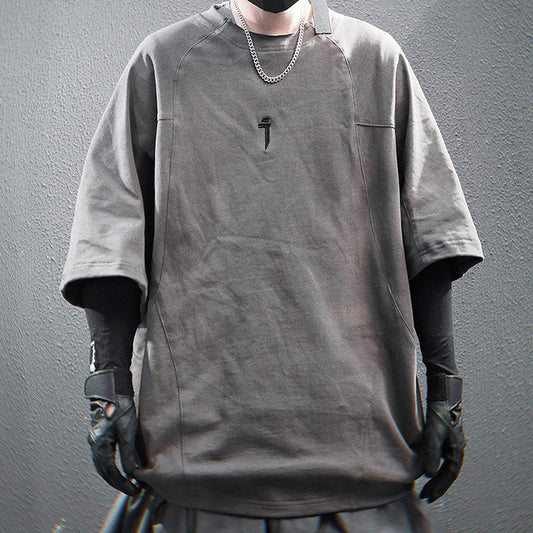 Men's Loose Casual Worn Neckline Short Sleeve