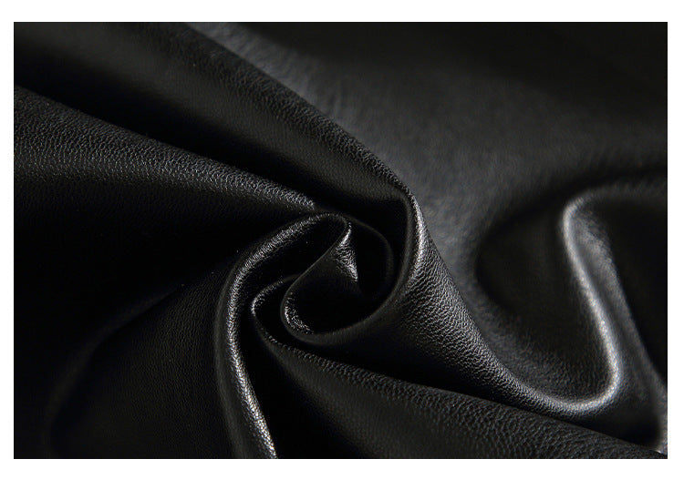 Men's Loose Straight Retro Street PU Leather Pants