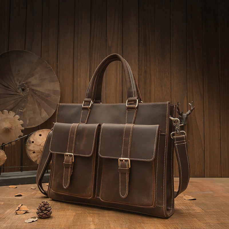 Men's Handmade Vintage Leather Briefcase