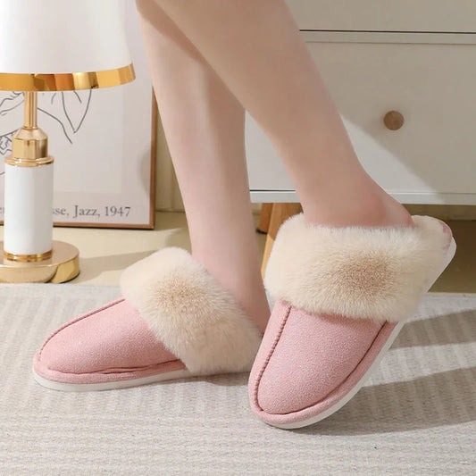 Couple's Winter Warm Indoor Fur Slippers