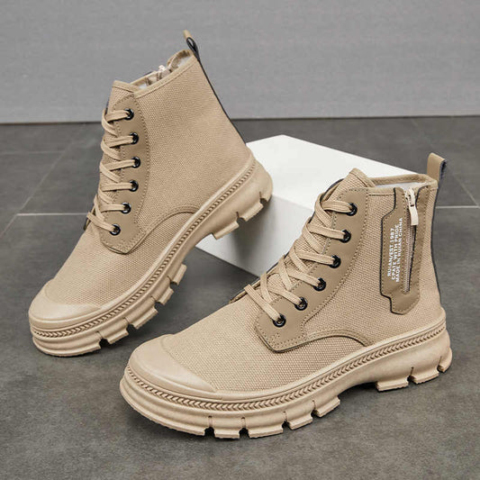 Men's Side Zipper High-top Thicker Boots