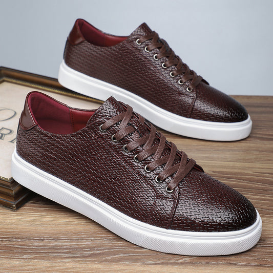 Men's Leather Low-top Flat Business Shoes