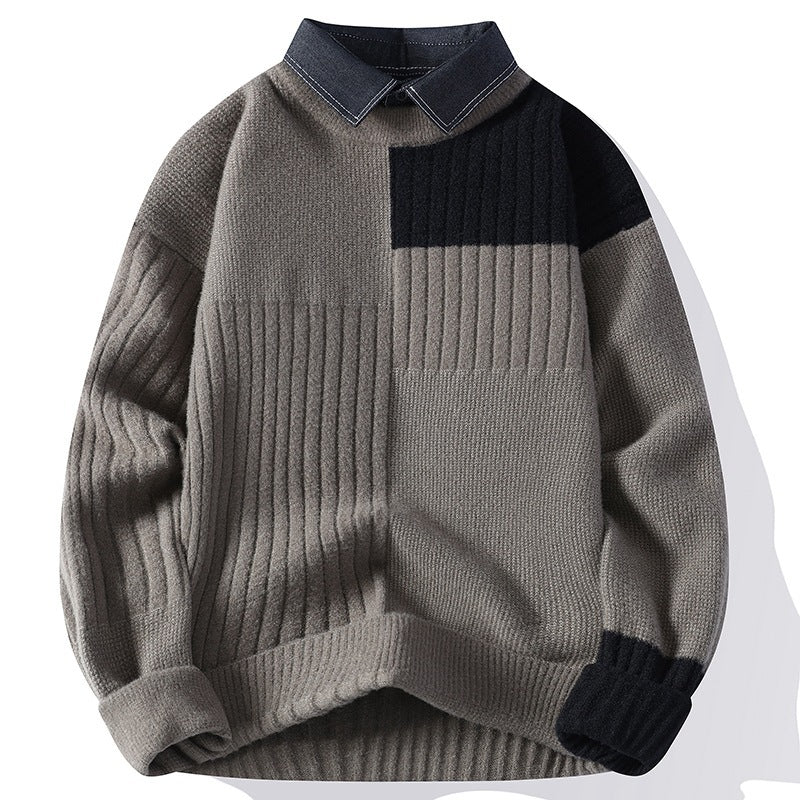 Men's Autumn And Winter Loose Knitted Sweater