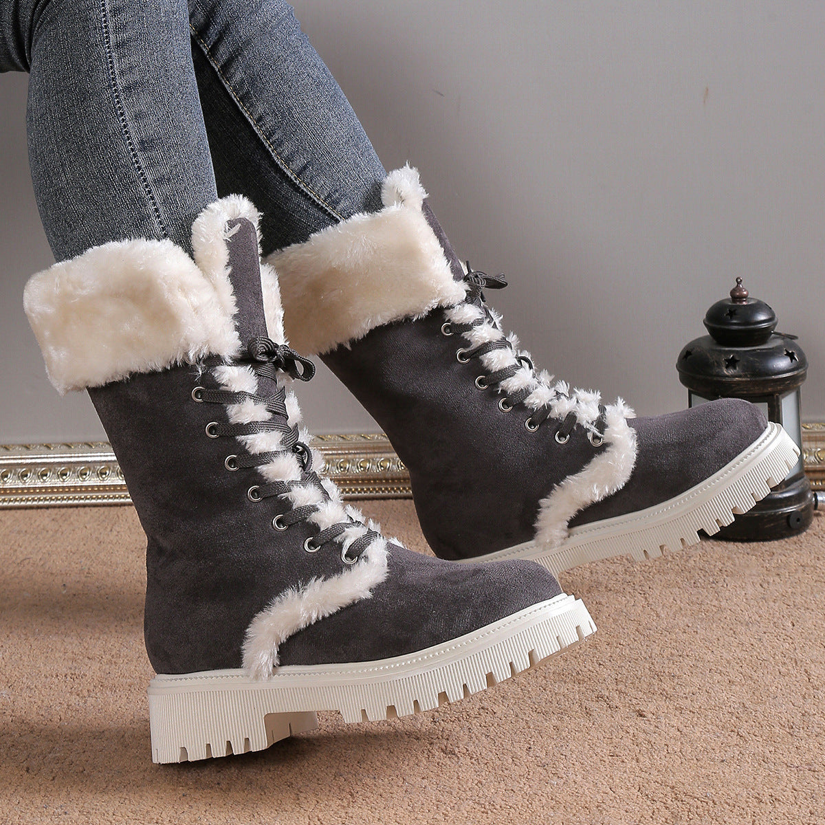 Women's Winter Lace-up Snow Boots