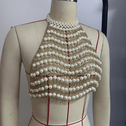 Pearl Chain Vest Top