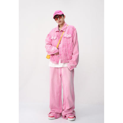 Denim Jacket and Straight Jeans for Men