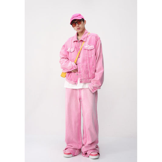 Denim Jacket and Straight Jeans for Men