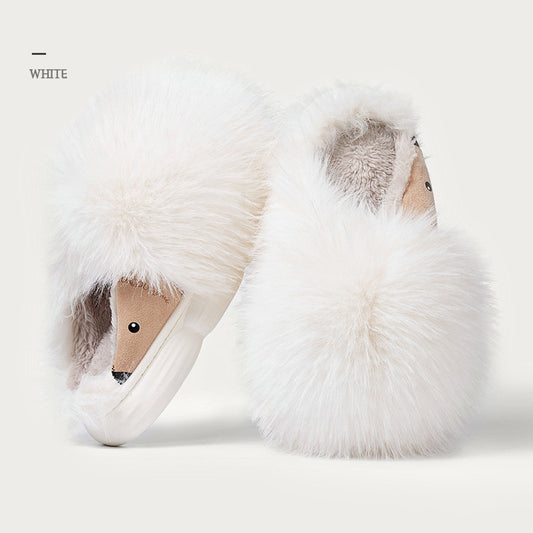 Cute Little Hedgehog Cotton Slippers