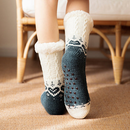 Knitted Plush Winter Warm Carpet Socks