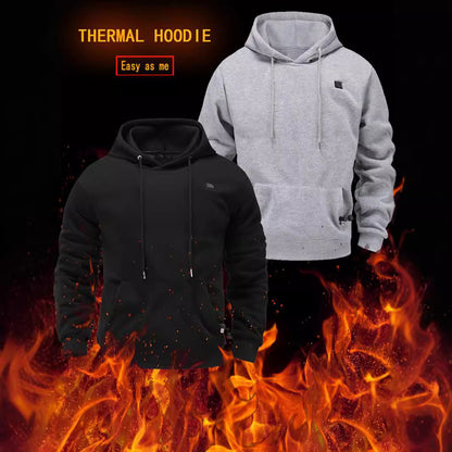 USB Heating Brushed Hoody Warm