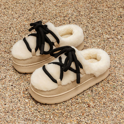 Women's Platform Cotton Slippers