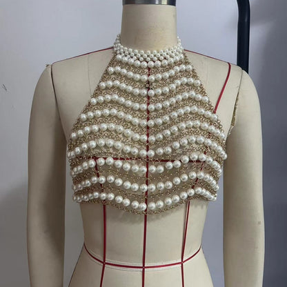 Pearl Chain Vest Top