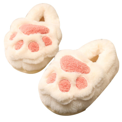 Cute Cat Claw Cotton Slippers
