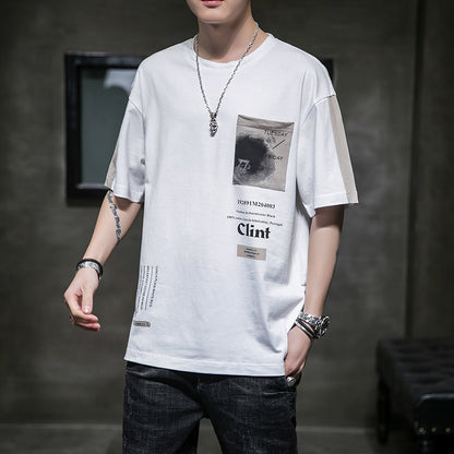 Printed Round Neck Loose T-shirt