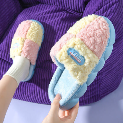EVA Thick-soled Warm Plush Cotton Slippers for Women / Men