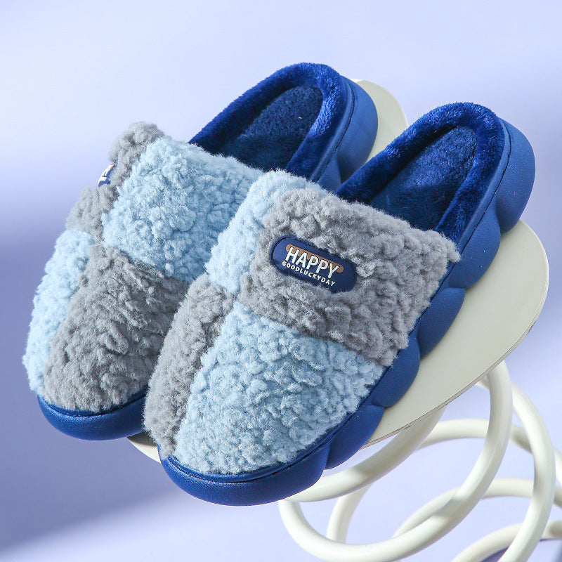 EVA Thick-soled Warm Plush Cotton Slippers for Women / Men