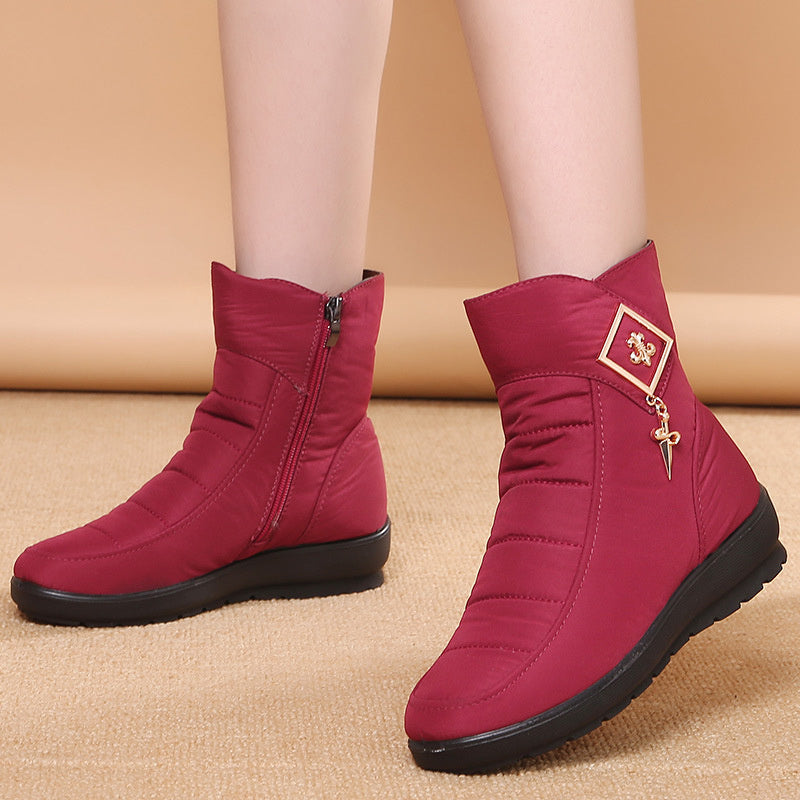 waterproof flat snow boots