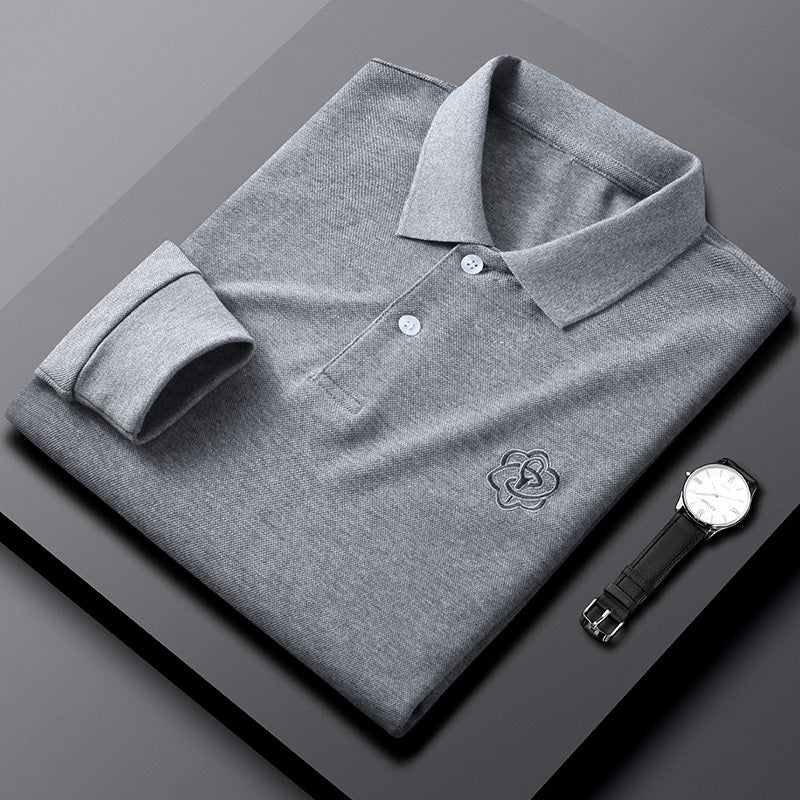 Pure Cotton Long-Sleeved Men's T-Shirt