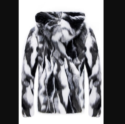 Men's Luxury Faux fur velvet cotton coat