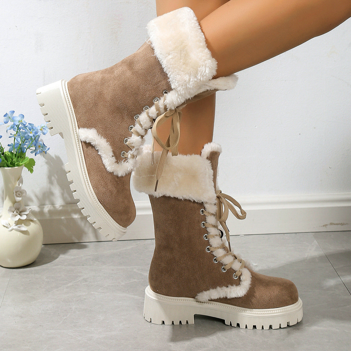 Women's Winter Lace-up Snow Boots