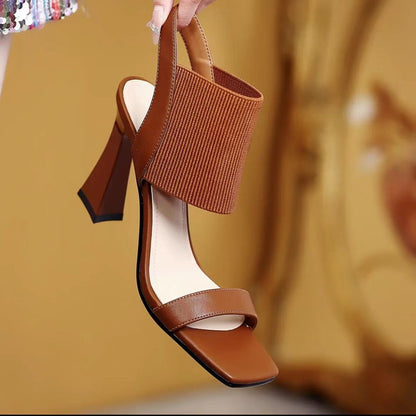 Women's Sexy High Heel Elastic Strap Sandals