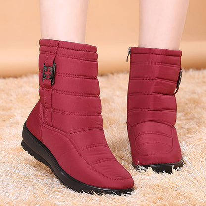 waterproof flat snow boots
