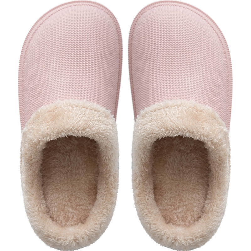 Women's Thick-Soled Outdoor Waterproof Cotton Slippers