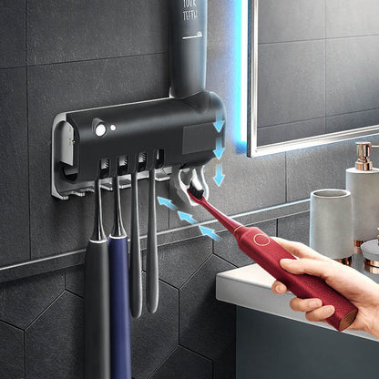 Intelligent UV Toothbrush Sterilizer Automatic Toothpaste Squeezer, Toothbrush and Toothpaste Rack
