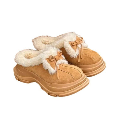 Fur Integrated Platform Snow Boots