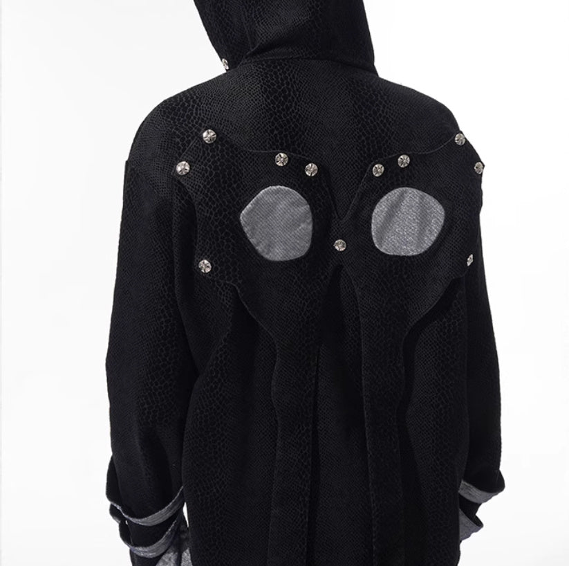 Scratch Snake Print Hooded Jacket