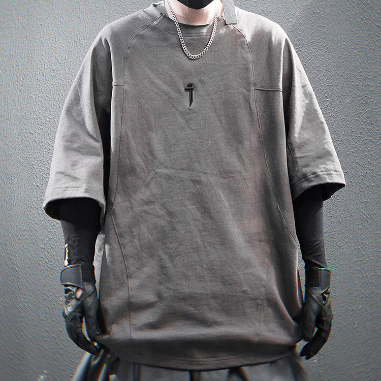 Men's Loose Casual Worn Neckline Short Sleeve