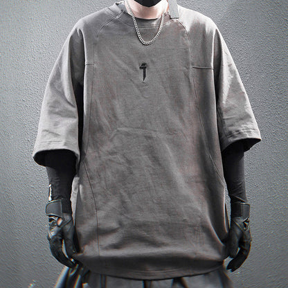 Men's Loose Casual Worn Neckline Short Sleeve