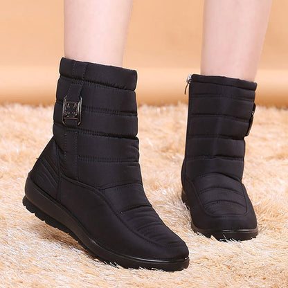 waterproof flat snow boots