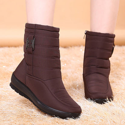 waterproof flat snow boots