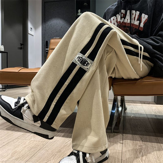 Men's Autumn Straight Loose Wide Leg Leisure Sports Pants