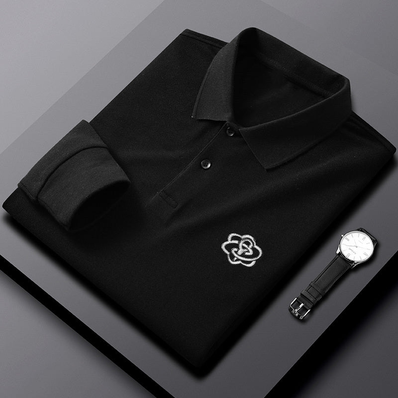 Pure Cotton Long-Sleeved Men's T-Shirt