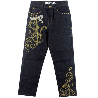 Men's Embroidery Hip Hop Jeans
