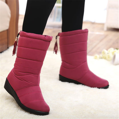 waterproof flat snow boots