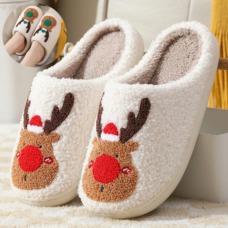 Christmas Winter Home Soft Cozy Bedroom Slipper