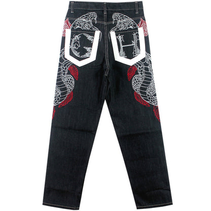 Men's Embroidery Hip Hop Jeans