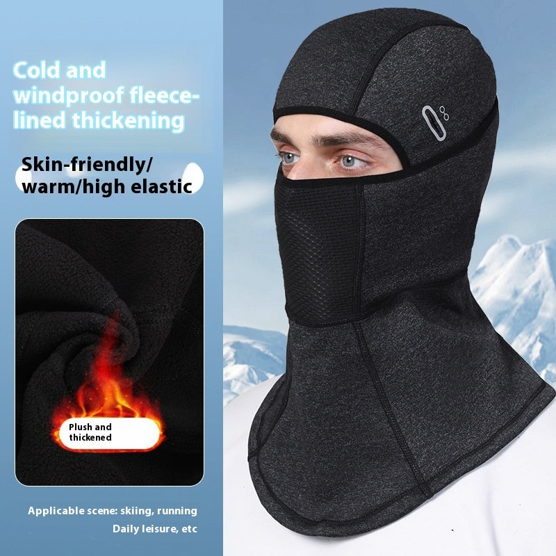 Outdoor Warm Double Layer Fleece-lined Thick Windproof Cap