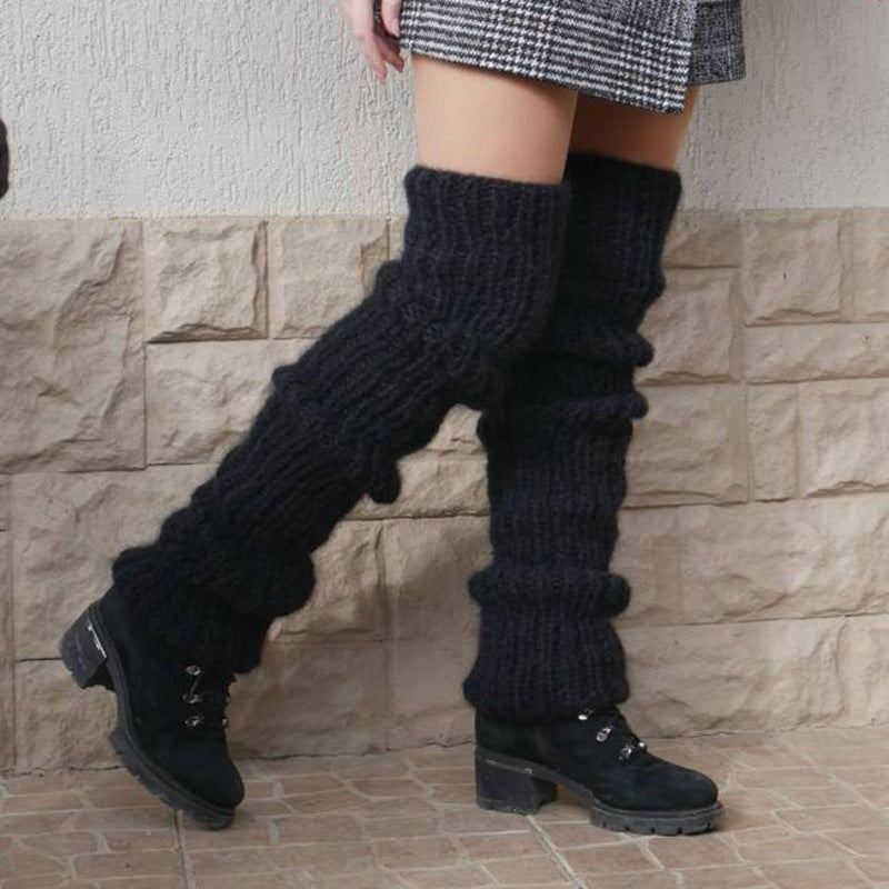 Women's Autumn And Winter Mohair Long Foot Socks