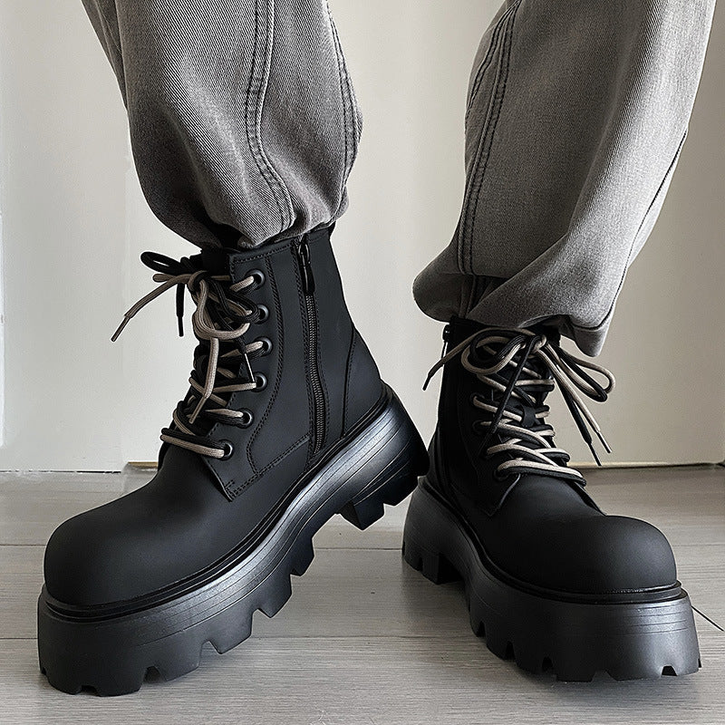 Martin High Top Lace-up Leather Boots