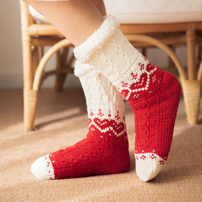 Knitted Plush Winter Warm Carpet Socks