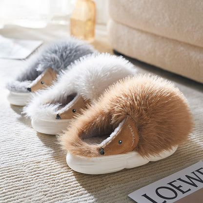 Cute Little Hedgehog Cotton Slippers