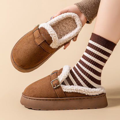 Thick Bottom Women's Fluffy Slippers