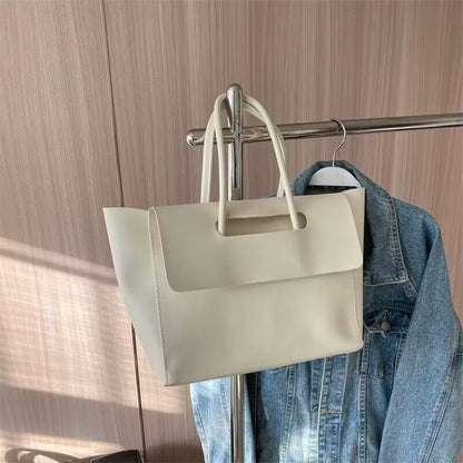 Capacity Retro Tote Solid Bags