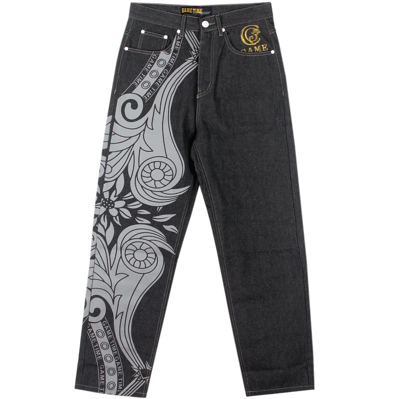 Men's Embroidery Hip Hop Jeans